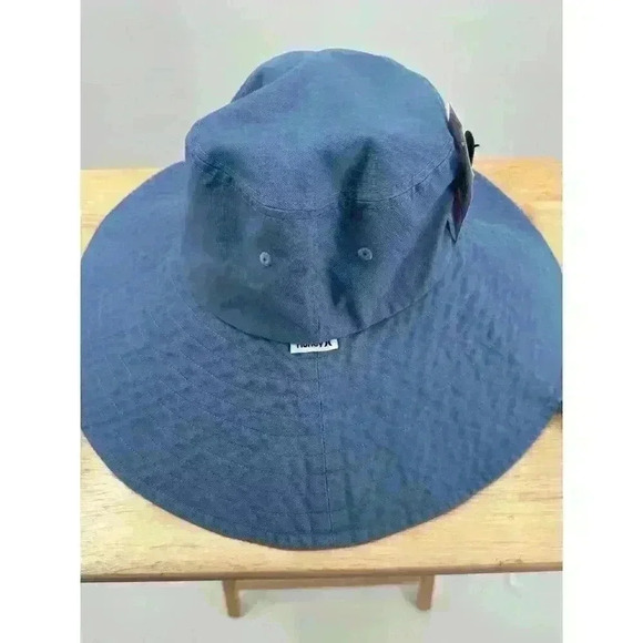 Hurley Women's Sun Hat - Vila del Sol Wide‎ Brim Bucket Blue Summer Hat - Picture 1 of 6